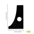 Black acrylic clay shaping tool and ceramic sculpting tool with center hole and specs - Black No. 35
