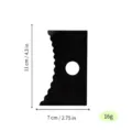 Black acrylic pottery clay sculpting tool with scalloped edge and hole, 11x7cm ceramic scraper. - Black No. 36