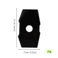 Black acrylic clay shaping tool irregular ceramic carving plate with dimension lines and 20g - Black No. 37