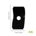 Black irregular acrylic ceramic shaping tool with central hole, 12x7cm, 20.7g clay cutter. - Black, Size 39