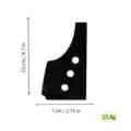 Black irregular clay sculpting tool ceramic shaping cutter with holes and dimensions 12x7cm - Black #45