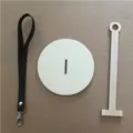 Set di supporto per filato portatile con cinturino da polso in pelle e componenti in legno. - modello A / Colore legno