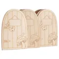 Puertas de hadas de madera sin terminar recortes artesanales DIY con hongos y mariposas. - Estilo hongo (1 pieza)