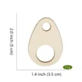 Wooden embroidery floss organizer teardrop thread bobbin craft tool size 5cm x 3.5cm - Style K 50 Pieces