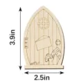 Puerta de hadas de madera miniatura artesanía DIY casa de muñecas decoración 3.9in - N.º 8 (1 pieza)