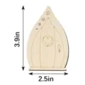 Puerta de hadas de madera decoración manualidades miniatura pieza de madera estrellas corazón 3.9in - N.º 7 (1 pieza)