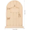 Puerta de hadas de madera miniatura artesanía DIY decoración puerta arqueada sin pintar medidas - N.º 10, 1 pieza