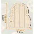 Puerta de hadas de madera miniatura artesanía DIY decoración rodaja de madera adorno 9.8cm - N.º 12, 1 pieza