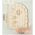 Puerta de hadas de madera miniatura artesanía ventana de madera artículo de decoración DIY - N.º 15, 1 pieza