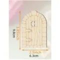 Hermosa puerta de hada de madera miniatura artesanal DIY 9.8cm con ventana estilo nuevo - N.º 11, 1 pieza