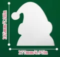 Pochoir chapeau de Père Noël en acrylique transparent planche à découper DIY 185x177mm - Taille 6
