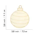 Boule de Noël en bois brut non finie suspension artisanale DIY pour décoration de fête. - Style 4 (10 Tranches de Bois & Cordes)