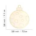 Boule de Noël en bois brut ornement bricolage décoration suspendue taille 9x7.5 cm - Style 5 (10 Tranches de Bois & Cordes)