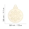 Ornement de Noël en bois brut flocon de neige pendentif bricolage décoration en bois - Style 6 (10 Tranches de Bois & Cordes)