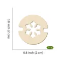 Wooden pom pom button with snowflake cutout DIY handmade hat fastener 0.8 inch 2cm accessory - Style E