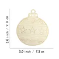 Boule de Noël en bois brut non finie pour décoration de fête DIY à suspendre ici. - Style 7 (10 Tranches de Bois & Cordes)
