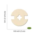 Wooden DIY removable pom pom button fastener 0.8 inch 2cm hat craft sewing accessory - Style G