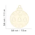 Ornement de boule de Noël en bois brut bricolage artisanat suspendu pendentif avec motifs - Style 8 (10 Tranches de Bois & Cordes)
