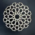 Wooden hollow carved geometric star coaster table decor DIY craft tea coffee cup mat ornament - Star Style (LT303-2)