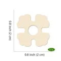 Wooden DIY craft button fastener for pom poms hat 0.8 inch size detail view - Style I
