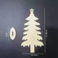 Decoración de árbol de Navidad de madera sin terminar con base, adorno artesanal de madera DIY. - Estilo 3 (LT387-3) / 1 Pieza de Madera + Cuerda