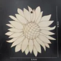 Découpe de tournesol en bois brut ornement suspendu pour décoration d'intérieur et artisanat DIY - Tournesol / 10 pièces