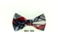 Close-up detail of men plaid bow tie, classic British style cotton bowknot for party. - MG-002