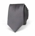 Classic dark gray men's necktie with elegant twill texture for business and wedding. - Dark Gray
