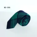 Men's cotton narrow necktie green and blue plaid British style business casual tie - MG-086