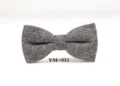 Men's classic herringbone wool bow tie, stylish groom accessory for business and wedding events. - YM-011
