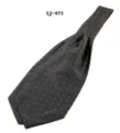 Men's black and red polka dot ascot tie, classic silk cravat for formal wear and business suits. - Black With Red Polka Dots