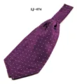 Purple polka dot ascot tie for men, stylish casual cravat and shirt neckwear accessory. - Purple Polka Dot