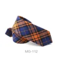 corbata a cuadros delgada para hombre estilo británico negocios ocio algodón accesorio cuello. - MG-112