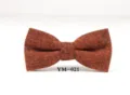 Close-up textured tweed bow tie detail, soft fabric accessory for men formal wear suit - YM-021