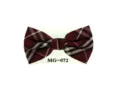 Herren klassische Kariert Fliege Detailaufnahme, Vintage Bordeaux Karo Schleife fuer Anlaesse. - MG-072