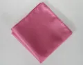 Pañuelo de bolsillo rosa para hombre, pañuelo de rayas finas para bodas, negocios y uso formal. - Pañuelo de bolsillo · Rosa