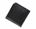 Pañuelo de bolsillo negro clásico para hombre, pañuelo elegante de rayas finas detalle. - Negro