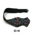 Detailed view of the men's paisley bow tie showing fine fabric texture and adjustable strap. - Floral Paisley Style(MG-048)
