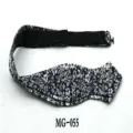 Detailed view of the Korean style floral cotton pointed bow tie for fashion men, handmade. - Exquisite Floral Style(MG-055)