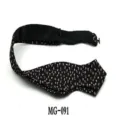 Black floral bowtie detail closeup, cute pink flower print pattern accessory for men. - Black Bottom Pink Floral Style(MG-091)