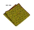 Pañuelo de bolsillo verde con flores para hombre elegante accesorio de traje boda - Floral Verde(SH-006)