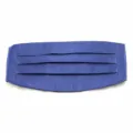 Men's Navy Blue Pleated Satin Cummerbund Formal Tuxedo Waist Band Dress Accessory - Navy Blue
