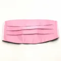 Men's pink shiny tuxedo cummerbund pleated formal waist band for wedding party performance - Pink