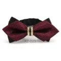 Farfalla Appuntita Pied-de-Poule Rosso Nero (XZ-023)