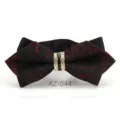 Farfallina uomo nero rosso strass cristallo matrimonio sposo accessorio elegante - Farfalla Appuntita Nero Rosso Scuro (XZ-044)