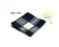 Navy blue cotton plaid pocket square for men, stylish suit accessory handkerchief detail. - Dark Blue-White Plaid (MG-085)
