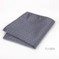 Grijs heren pochet zakdoek van polyester zijde voor formeel zakelijk pak stijl mooi. - Grijze Stippen