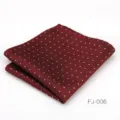 Pañuelo de bolsillo de seda burdeos para hombre, diseño clásico de lunares dorados traje. - Burdeos Lunares Oro