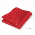 Pañuelo de bolsillo rojo para hombre, elegante accesorio de traje para bodas y negocios. - Rojo Azul Lunares