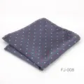 Pañuelo de bolsillo gris con lunares para hombre, elegante accesorio de traje para negocios. - Lunares Gris Rosa
